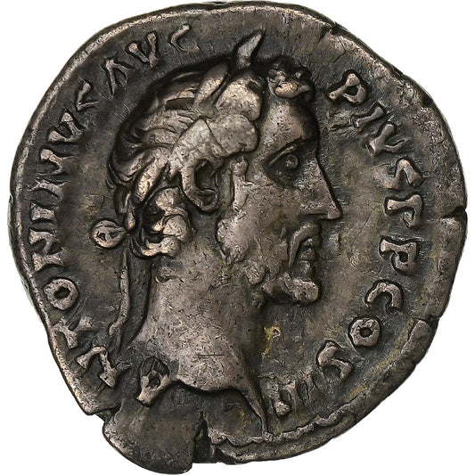 Antoninus Pius, 
  
  Dénár, 
  
  140-143