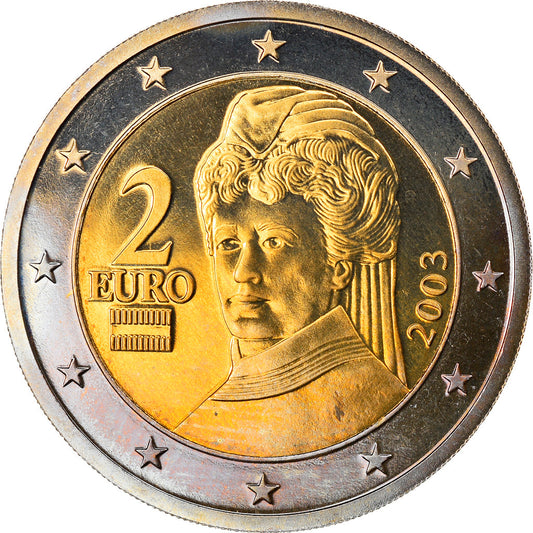 Ausztria, 
  
  2 euró, 
  
  2003